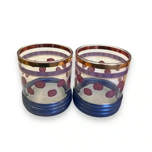 Vintage SAKURA SANGO 70s/80s MCM Retro Lowball Glasses - Set of 6 - Picture 3 of 4